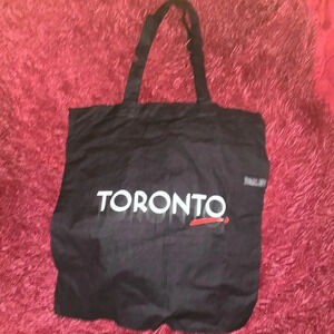 Vintage style Toronto scripted blackTote Bag T-shirt set